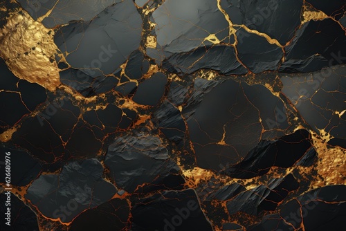 Portoro Gold marble tiles, known for their deep black background and golden veins