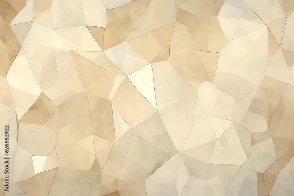 Geometric background of Botticino marble tiles, with a creamy beige color and occasional light veining