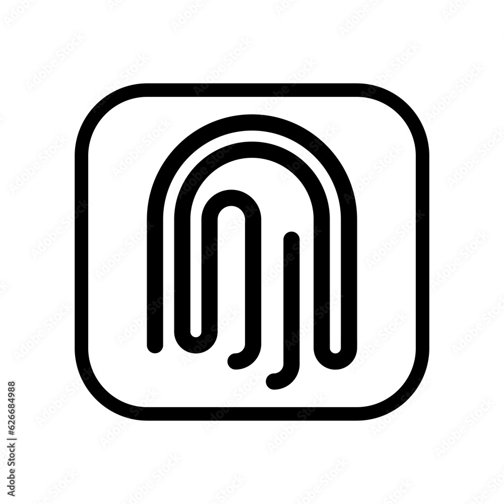 Fingerprint icon isolated on white background Fingerprint icon isolated on white background