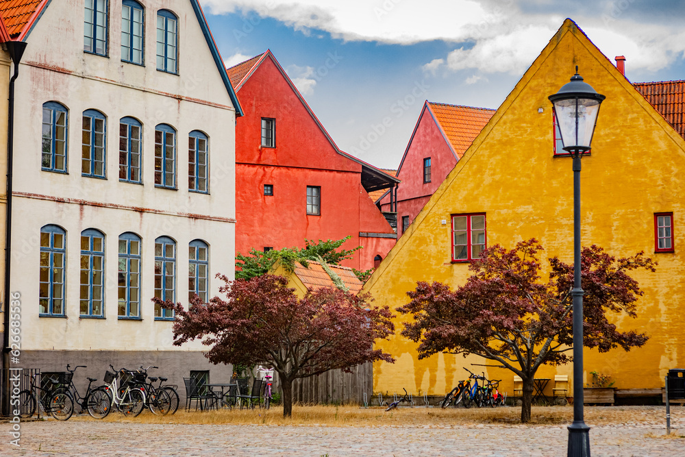 Medieval and Hansa inspired  living area Jakriborg in Hjarup, Sweden