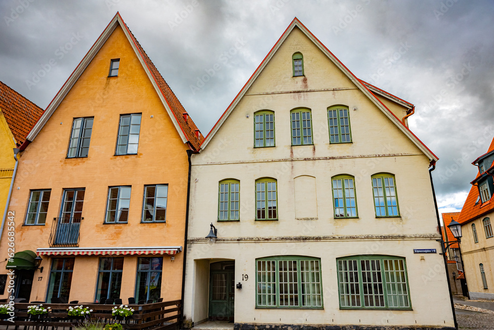 Fototapeta premium Medieval and Hansa inspired living area Jakriborg in Hjarup, Sweden