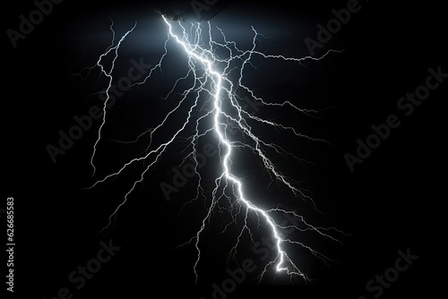 Lightning lightning bolt, isolated against black ground