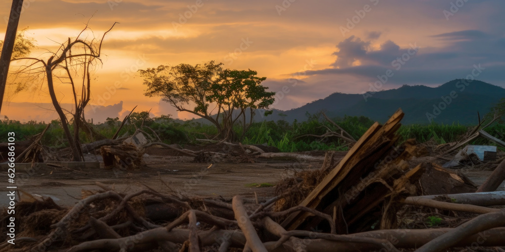 Fototapeta premium A beautiful landscape - Generative AI