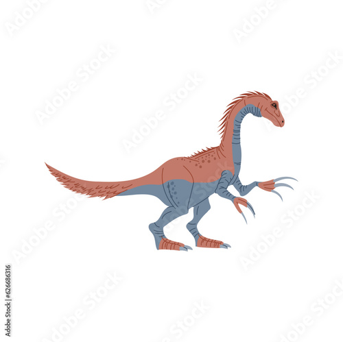 Therizinosaurus dinosaur character  cartoon animal. Stegosaurus cartoon character  ancient lizard baby dino. Vector stegosaurus prehistoric predator animal