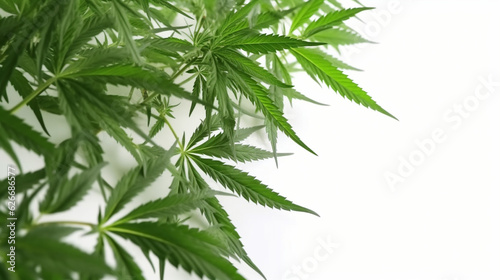 cannabis leaf isolated on white Generated Ai