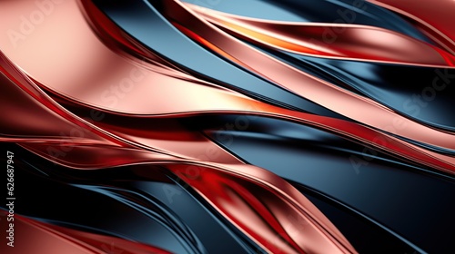 Gold wave metal background , AI generated image