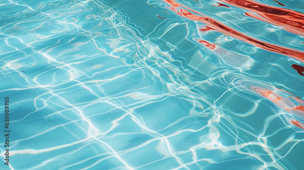 Blue swimming Pool water, AI generated image