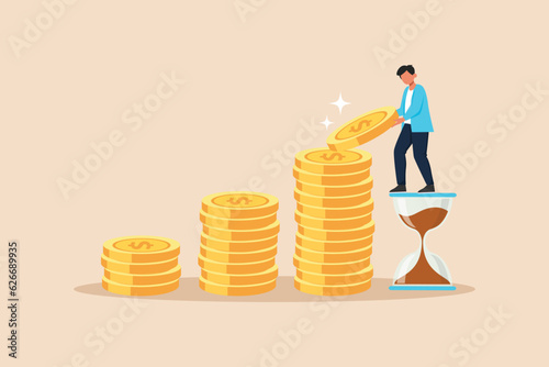 Investment and stock concept. Colored flat vector illustration isolated. 