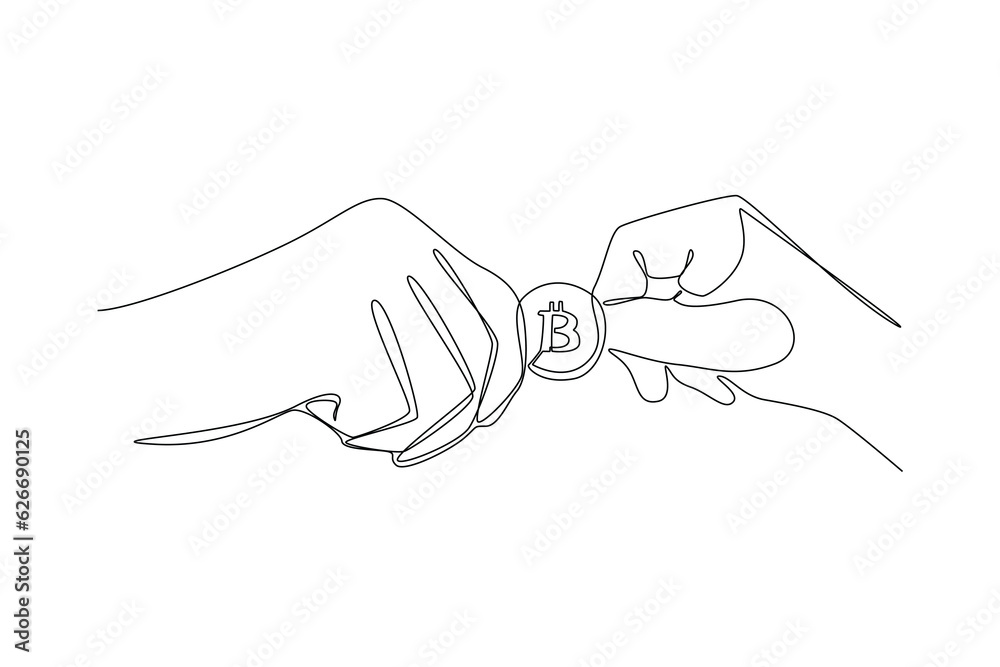Obraz premium Continuous one line drawing investment and stock concept. Single line draw design vector graphic illustration.