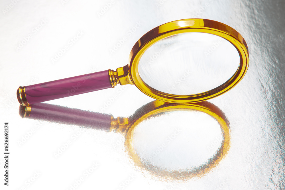 magnifying glass on a white background. optical search magnifying glass on a white background. optical search