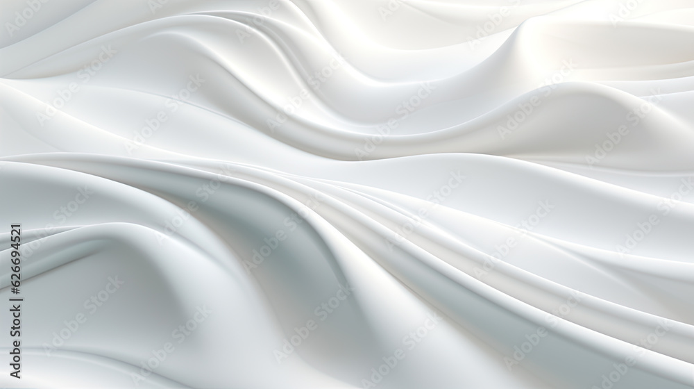 Fototapeta premium white creamy lines background wallpaper for designers. Generative AI