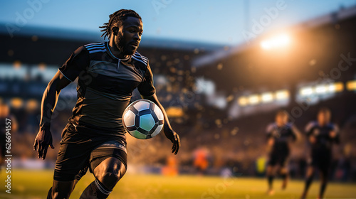 Fotografie, Tablou African Pro Football Player