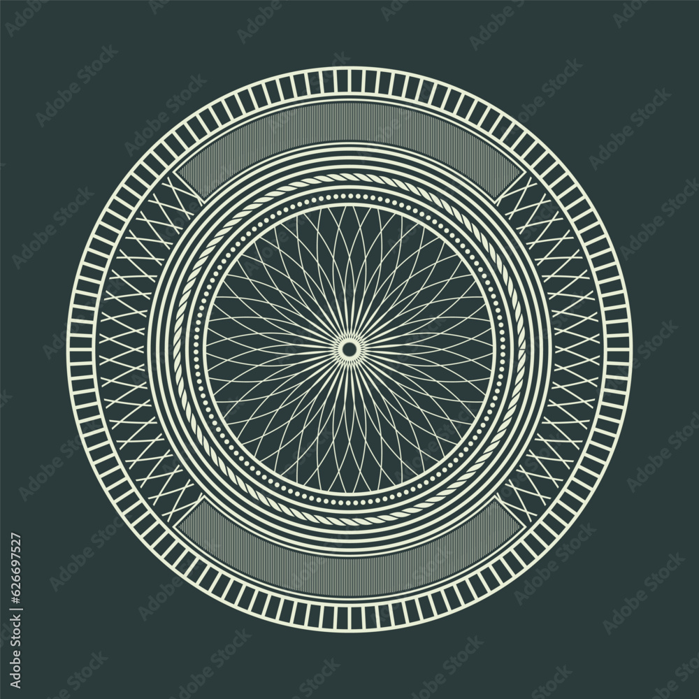 Money seal with circle empty Money seal with circle empty