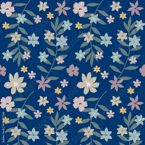 Flower Leaf Garden Textile Pattern Design Artwork 