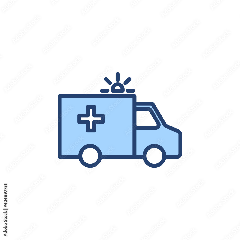 Ambulance icon vector. ambulance truck sign and symbol. ambulance car Ambulance icon vector. ambulance truck sign and symbol. ambulance car