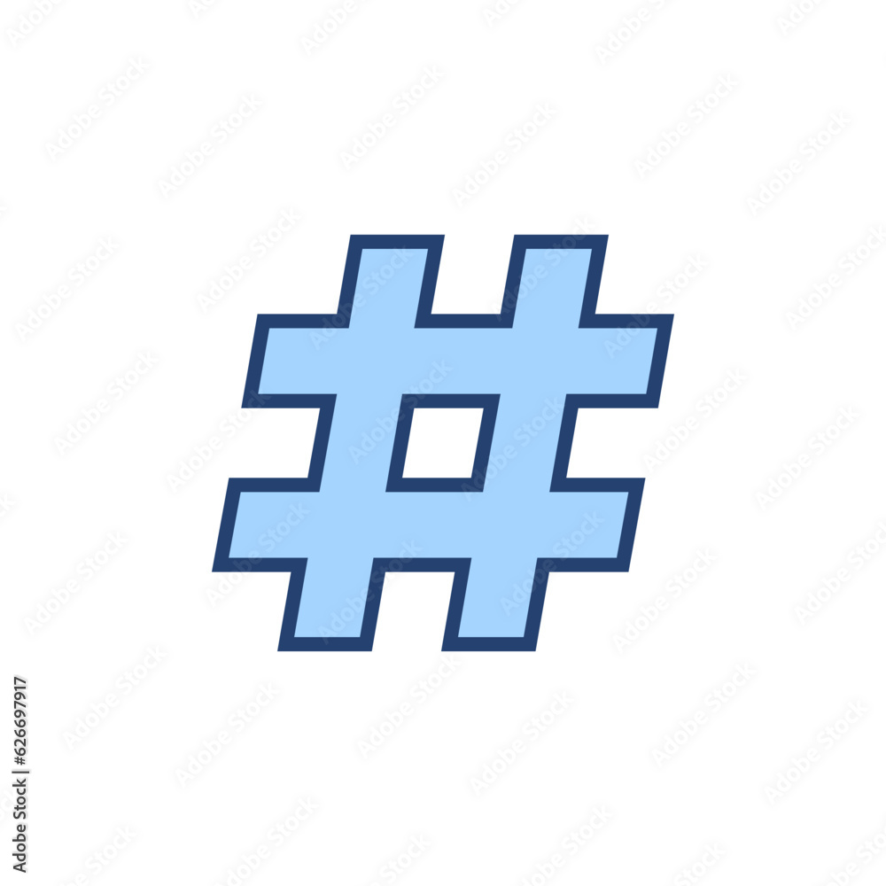 Fototapeta premium Hashtag icon vector. hashtag sign and symbol