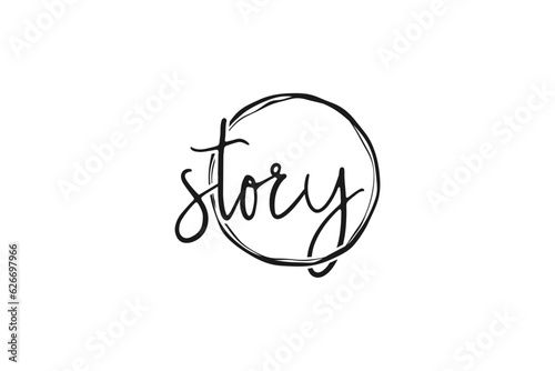 Story logo design film production icon symbol