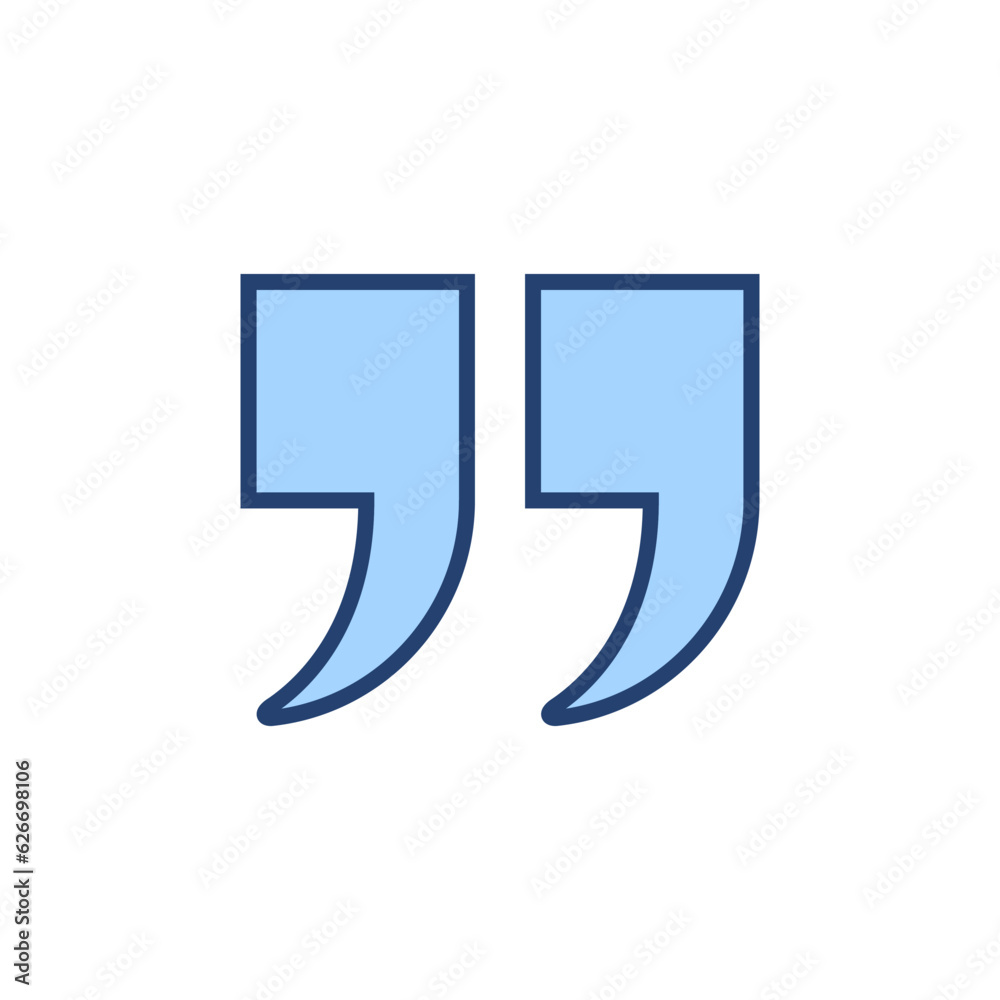 Quote icon vector. Quotation mark sign and symbol Quote icon vector. Quotation mark sign and symbol
