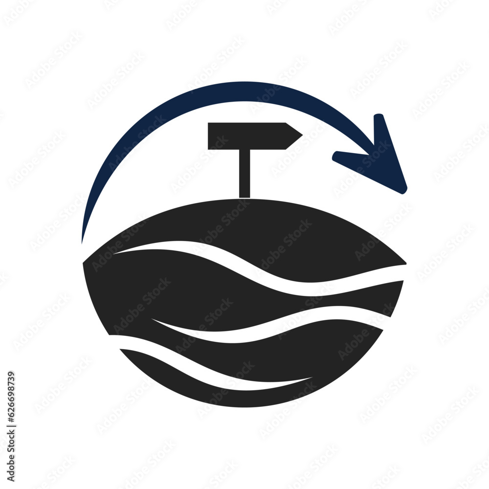 tourism travel logo template. Icon Illustration Brand Identity. Isolated and flat illustration. Vector graphic