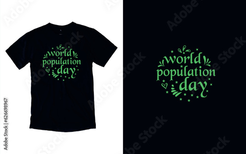 One World, One Humanity, Population Day Unity, T-shirt Design