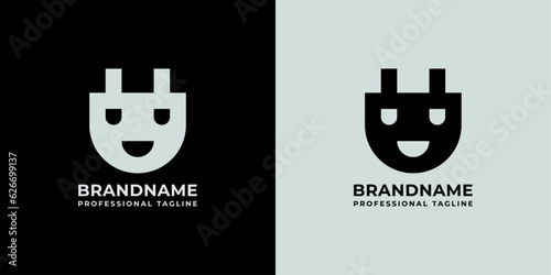 The Face Plug Logo is suitable for any business dealing with faces and plugs