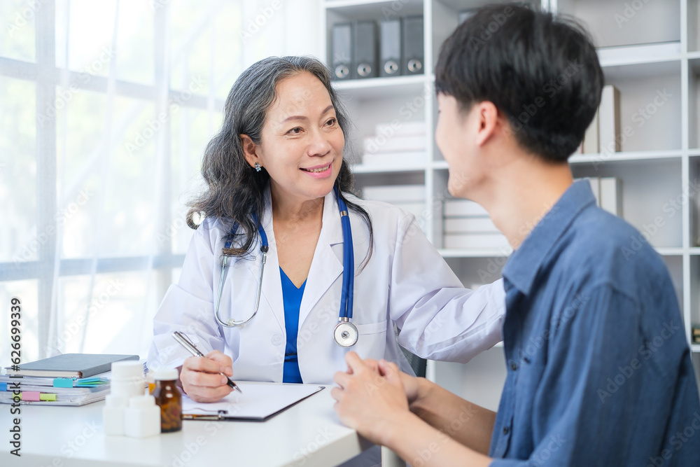 Female doctor in white medical uniform patient on consultation. Medical health care concept. Female doctor in white medical uniform patient on consultation. Medical health care concept.
