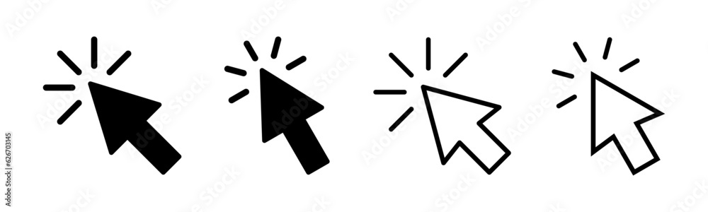 Click icon set illustration. pointer arrow sign and symbol. cursor icon Click icon set illustration. pointer arrow sign and symbol. cursor icon