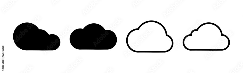 Cloud icon set illustration. cloud sign and symbol Cloud icon set illustration. cloud sign and symbol