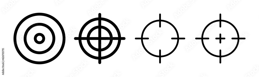 Target icon set illustration. goal icon vector. target marketing sign and symbol Target icon set illustration. goal icon vector. target marketing sign and symbol