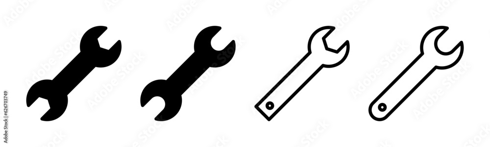 Wrench icon set illustration. repair icon. tools sign and symbol Wrench icon set illustration. repair icon. tools sign and symbol