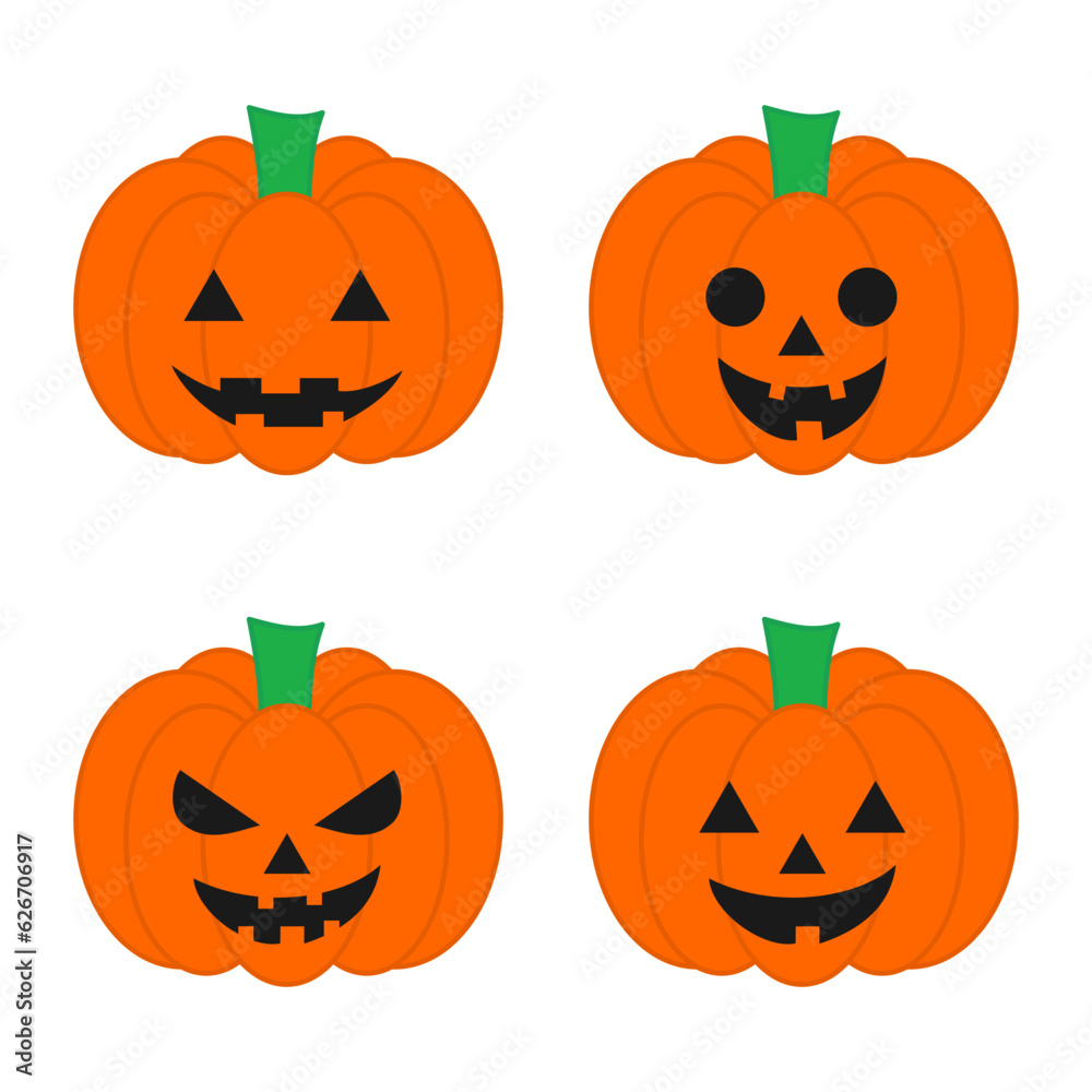 set of halloween pumpkins set of halloween pumpkins