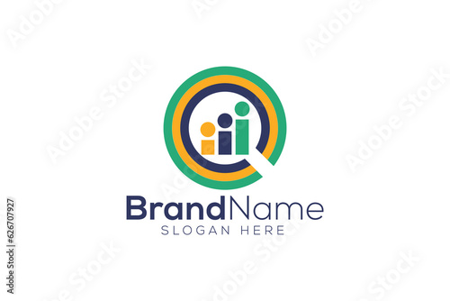 Trendy Professional job recruitment services logo design vector template