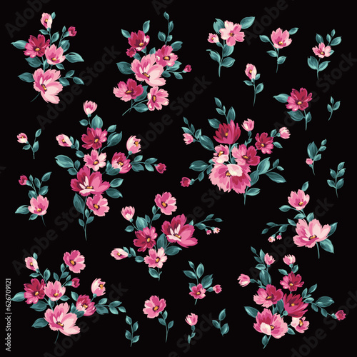 Wallpaper Mural Floral material collection ideal for textile design, Torontodigital.ca
