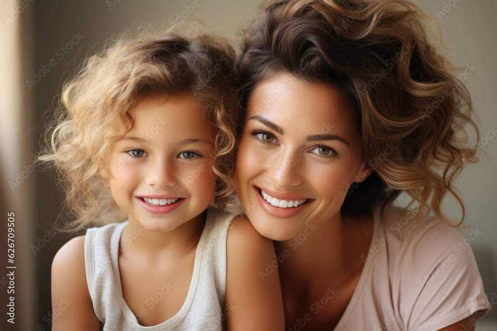 Mother with her sweet little daughter - catching a moment of endearment Mother with her sweet little daughter - catching a moment of endearment