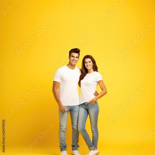 Happy couple in love in a studio shot - catching a moment of endearment