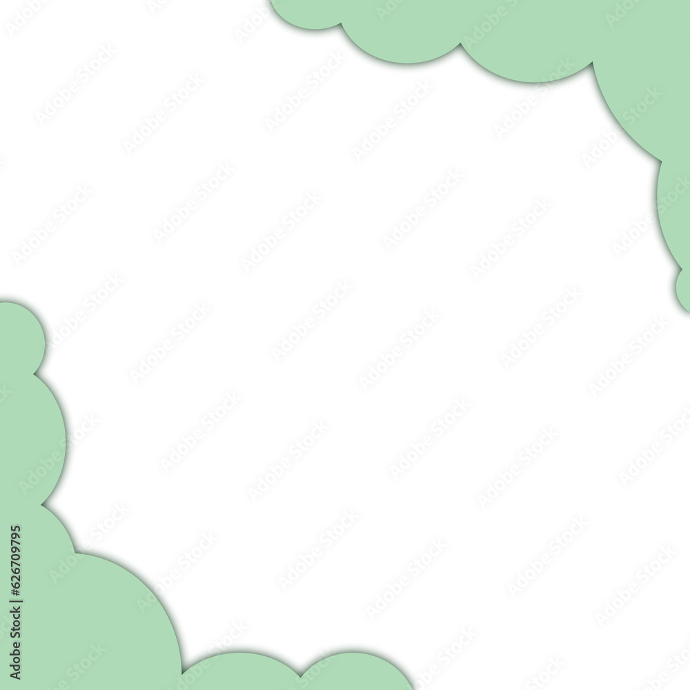 Green Cloud Paper Cut