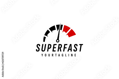 speedometer logo vector icon illustration