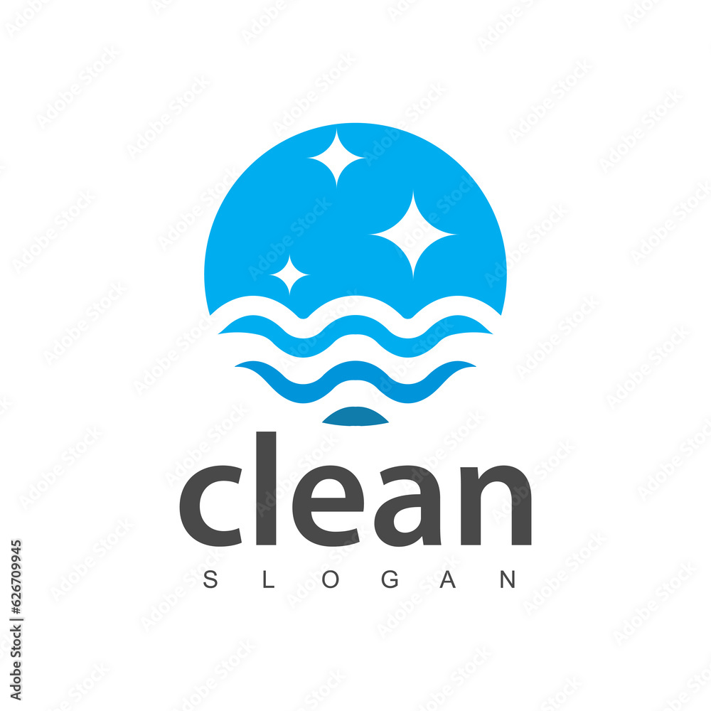 Wash, laundry, cleaning company abstract business logo. Sparkle star, Housekeeping, shine, cleaner icon. Wash, laundry, cleaning company abstract business logo. Sparkle star, Housekeeping, shine, cleaner icon.