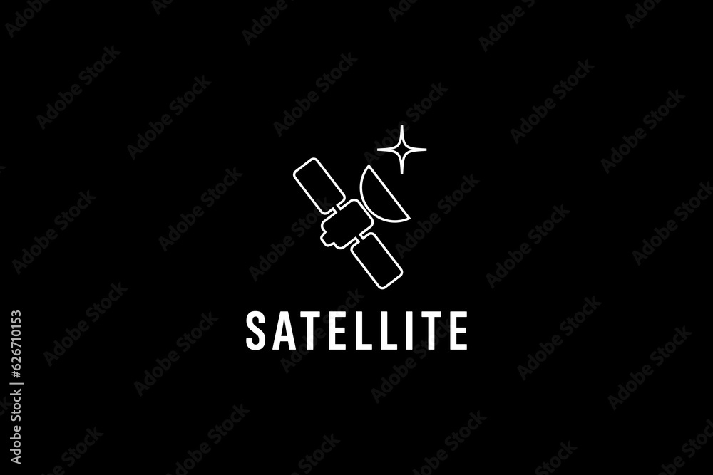 satellite logo vector icon illustration satellite logo vector icon illustration