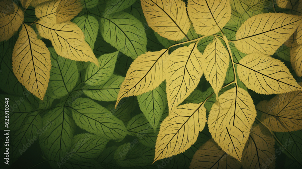 Leaf pattern print vector background Leaf pattern print vector background