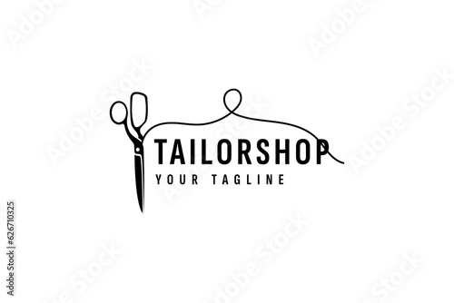 tailor logo vector icon illustration