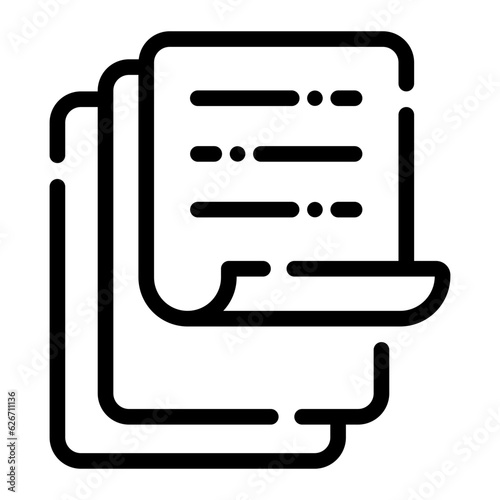 paperwork Line Icon