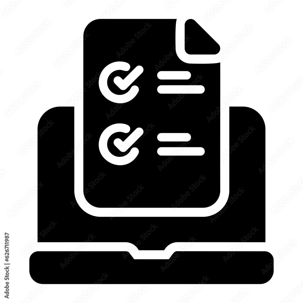 online test Solid icon online test Solid icon
