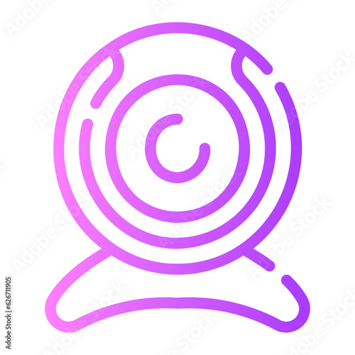 web cam Line Gradient Icon