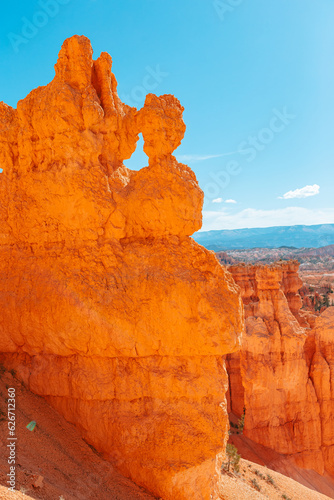 Bryce Canyon National Park landscape in Utah, United States. Brice Canyon in Navaho Loop Trail  photo