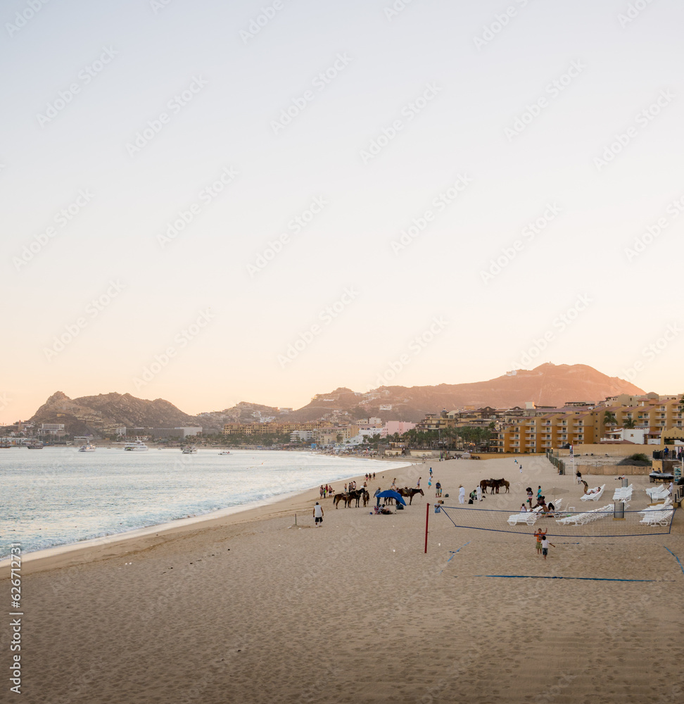 beach at dusk