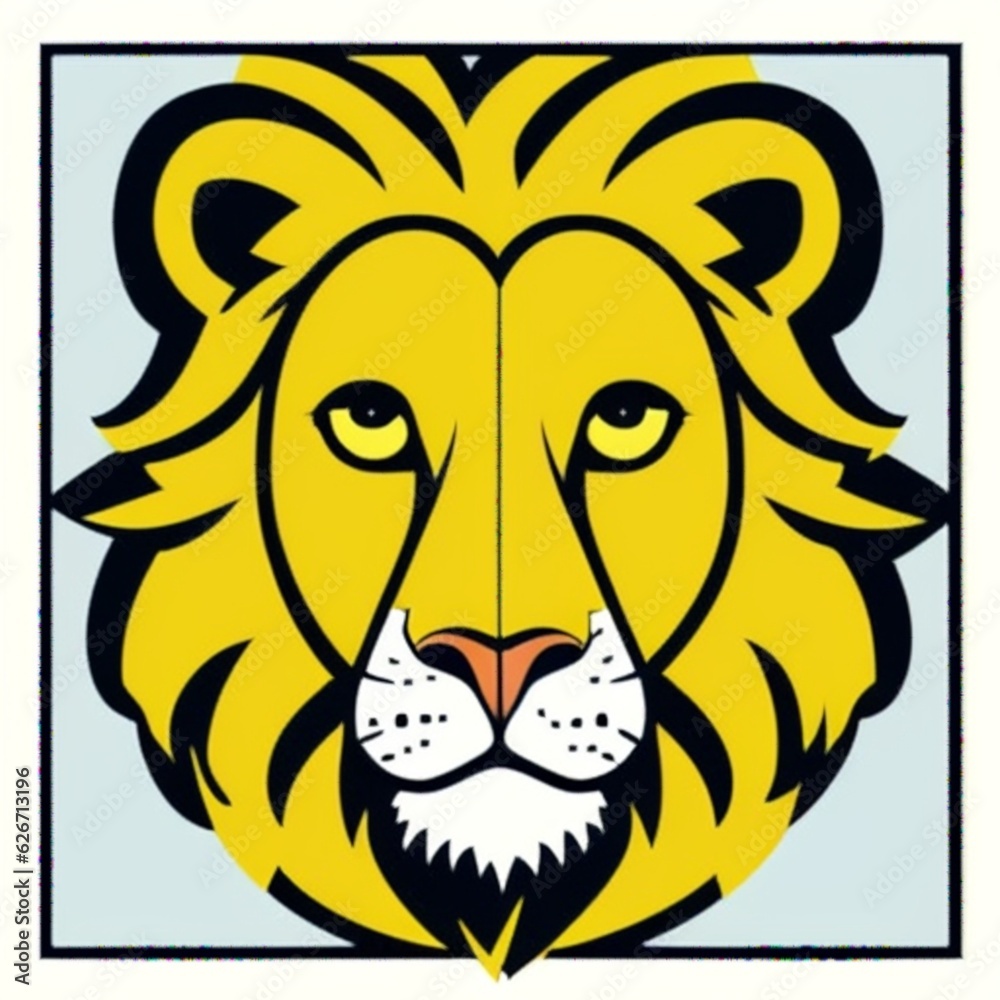 lion illustration. generative ai. lion illustration. generative ai.