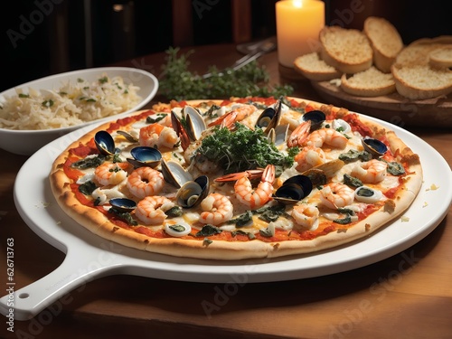 New England Seafood Special: The Atlantic Catch Pizza 
