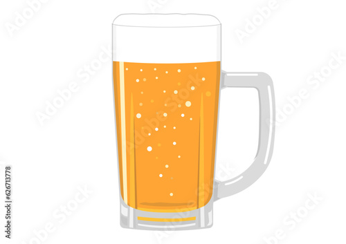 ビールジョッキに注いだ生ビール