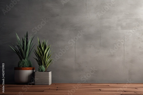 The background consists of a grey wall and a wooden floor, accompanied by a 3D model of a planter. © 2rogan